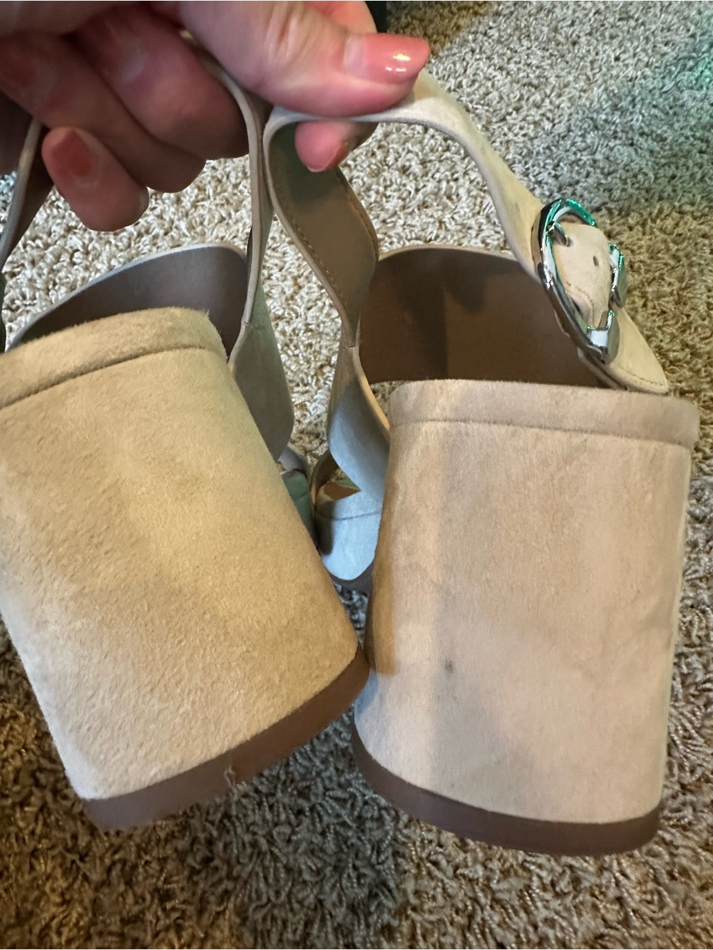 Aerosoles Camera Stone Suede Sandals - Picture 5 of 16